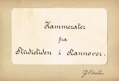 Kammerater fra Studietiden i Hannover. Album m. 40 malte siluettportretter. (photo 2)