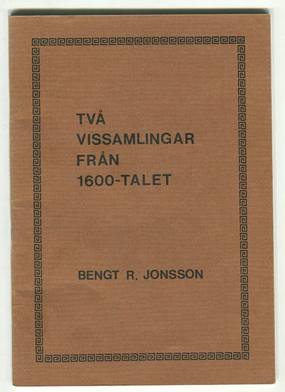 Två vissamlingar från 1600-talet.