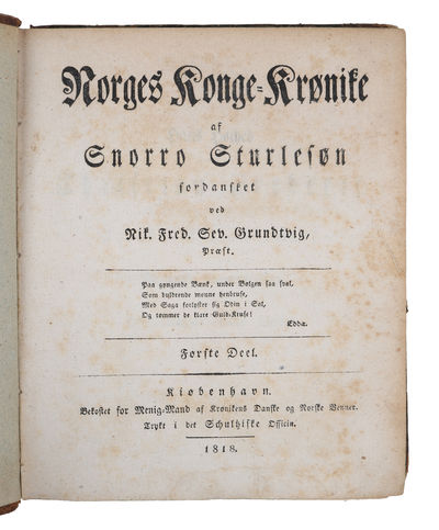 Norges Konge=Krønike. Fordansket ved Nik. Fred. Sev. Grundtvig. 1.-3. deel. (photo 4)