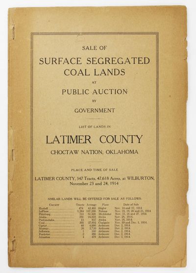 Sale of Segregated Coal Lands at...