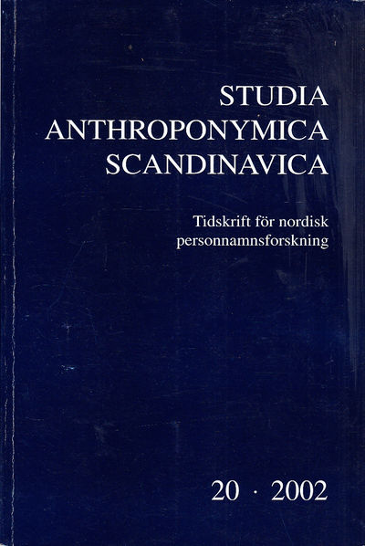 Studia anthroponymica Scandinavica. Tidskrift för…