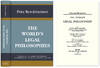 The World's Legal Philosophies. Translated by Rachel Szold. With..