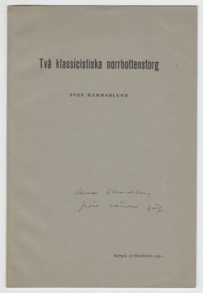 Två klassicistiska norrbottenstorg.