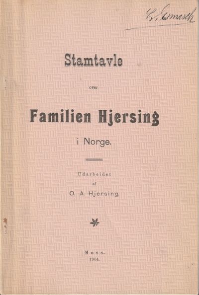 Stamtavle over familien Hjersing i Norge.