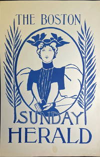 Image of a young woman holding a book promotes The Boston Sunday Herald