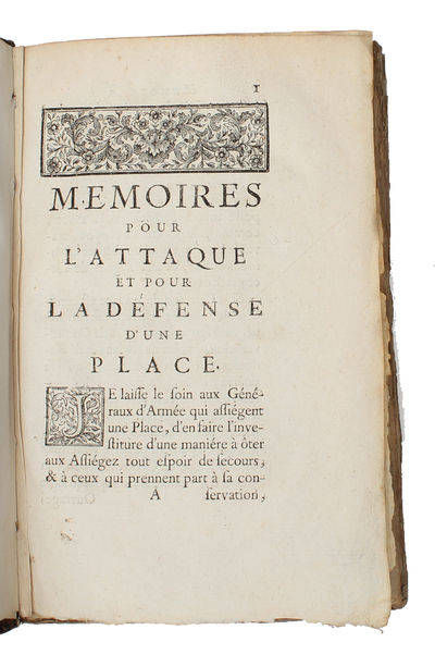Memoires pour L'Attaque, et Defense d'une place. nouvelle Edition, corrigée & augmentée de la relation du siege de la Ville D'Ath. Et des Memoires de M. de Vauban,.. (3 parts). (photo 3)