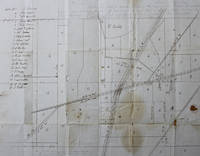 Manuscript map of 21 named properties in Sherburn, New York, with Autograph Note Signed, in pencil, to James Coolidge. Sherburn, undated, ca. 1831-33