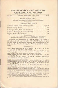 The Nebraska and Midwest Genealogical Record Vol. XVI, No. 2, April 1938
