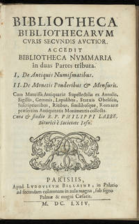 Bibliotheca Bibliothecarum curis secundis auctior..