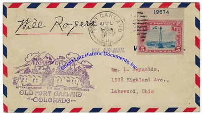 A First Day Cover Signed By Humorist Will Rogers