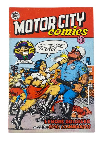 First Appearance of Feminist Revolutionary Lenore Goldberg in Robert Crumb's "Motor City Comics", 1969