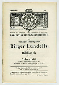 Bokauktion den 21-25 oktober 1933. Ur framlidne…
