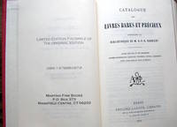 Catalogue des Livres Rares et Précieux Composant la Bibliothèque de M. Ruggieri.