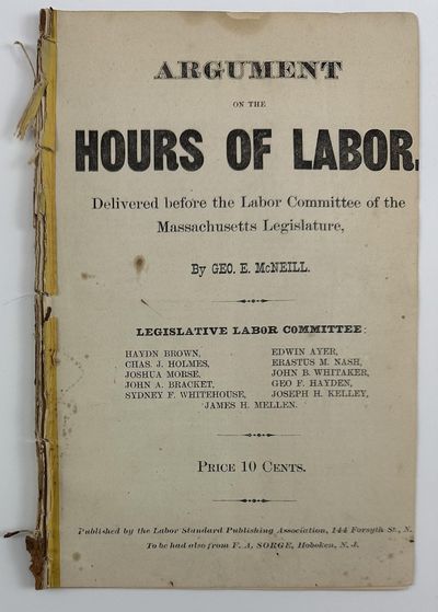 Argument on the Hours of Labor, Delivered Before the Labor Committee of the Massachusetts Legislature