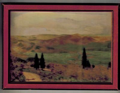 View from Rabbit Ears Pass Road Colorado ( Hand Colored Photograph )