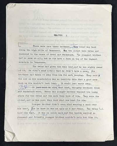 The No-Name Man of the Mountain [Original Manuscript]