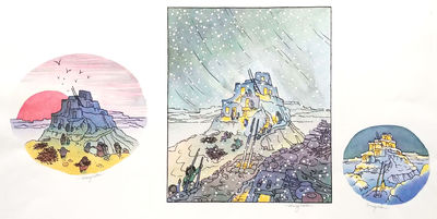 Original art from "Is My Friend at Home: Pueblo Fireside Tales"