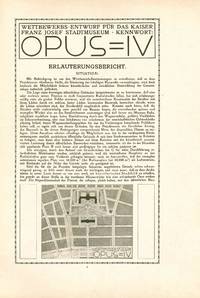 cover of Wettbewerbs-Entwurf fur das Kaiser Franz Josef Stadtmuseum; Kennwort; Opus=IV