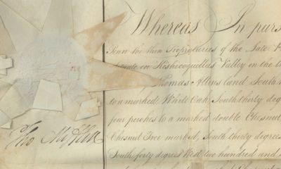Constitution Signer Thomas Mifflin Confirms a Transfer of Land to Benjamin Chew, Judge of the Pennsylvania High Court of Errors and Appeals