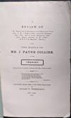 A Review of "An Inquiry into the Genuineness of the Manuscript Corrections in Mr. J. Payne Collier's Annotated Shakspere, Folio, 1632; and Certain Shaksperian Documents likewise Published by Mr. Collier.:  By N. E. S. A. Hamilton. Also, the Reply of Mr. J. Payne Collier, to the Inquiry
