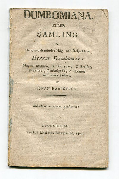 Dumbomiana. Eller samling af de mer och mindre…