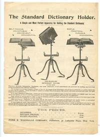 cover of The Standard Dictionary Holder advertisement