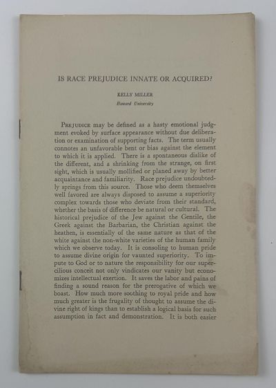 Is Race Prejudice Innate or Acquired? [caption title]