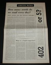Linotype Matrix - Issue Number Seven, Summer 1950 by Linotype and Machinery Ltd - Paperback - First Edition - 1950 - from Bailgate Books Ltd (SKU: 19920064074)
