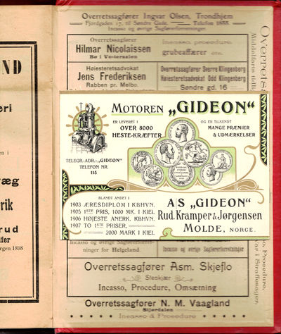 Trondhjems Adressebog (Juli 1908 – Juli 1909). Syttende Udgave. Udgivet og forlagt af ... (photo 2)
