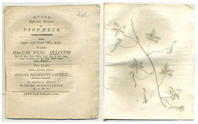 Dissertatio botanica de tropæolo. A.a.