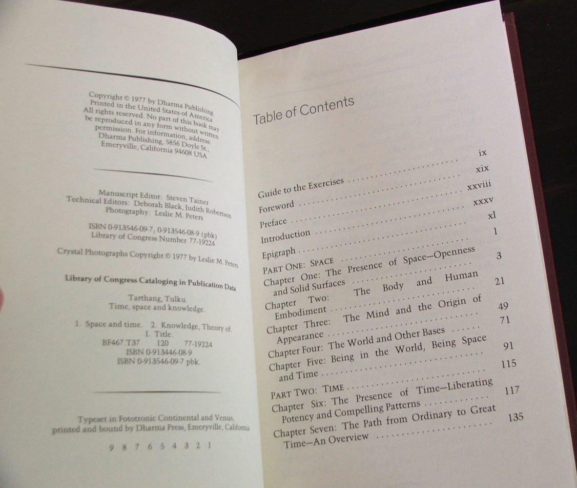 Tarthang Tulku "Time,Space and Knowledge - A New Vision of Reality