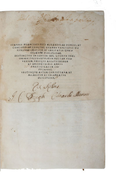 Examen vanitatis doctrinae gentium, et veritatis christianae disciplinae, distinctum in libros sex, quorum tres omnem philosophorum sectam universim, reliqui aristoteleam et aristotelis armis particulatim impugnant. Ubicunque autem Christiania et asse... - [THE FIRST PUBLIC INTRODUCTION OF GREEK SCEPTICISM TO THE MODERN WORLD] (photo 6)