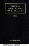Ontario Small Claims Court Practice 2017 + CD