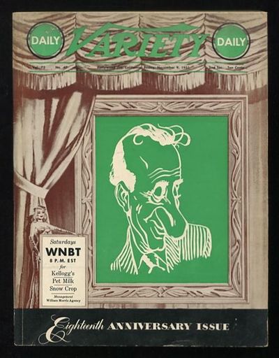 Hollywood CA: Daily Variety, Ltd.. Very Good+. 1951. (Vol. 73, No. 47, 2nd Section). Magazine. . (ph...