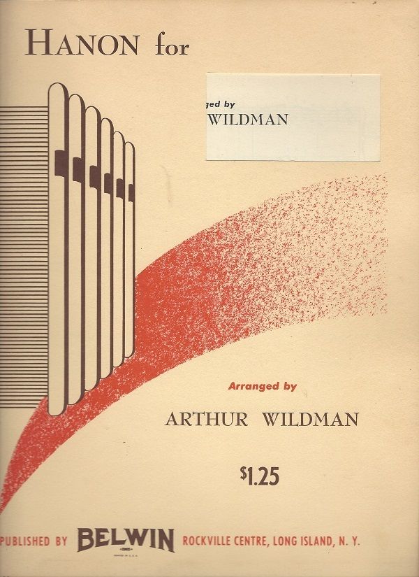 Hanon For The Organ By Arthur Wildman Sc Book By Arthur