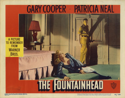 Ayn Rand (source), King Vidor (director) THE FOUNTAINHEAD (1949) Lobby card