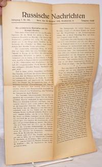image of Russische Nachrichten. Jahrgang I. Nr. 144. Bern, den 23. Oktober 1918. Bundesrain 8. Telephon 64.90