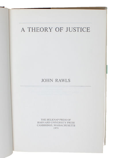 A Theory of Justice. - [JUSTICE AS FAIRNESS]
