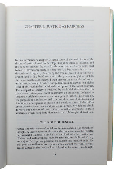 A Theory of Justice. - [JUSTICE AS FAIRNESS] (photo 5)