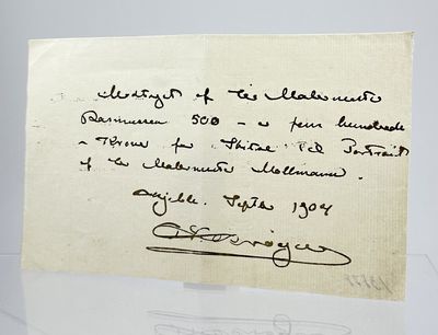 Original kvittering med fuld signatur.