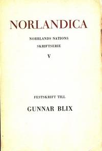 Norlandica. Norrlands nations skriftserie V.