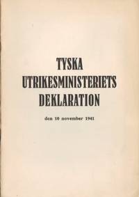 Tyska utrikesministeriets deklaration den 10…