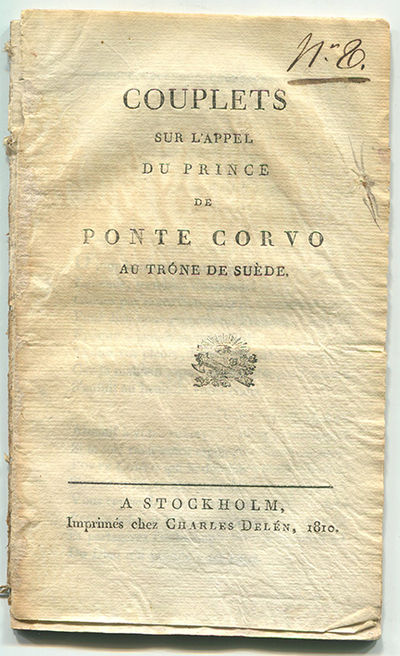 Couplets sur l’appel du prince de Ponte Corvo au…