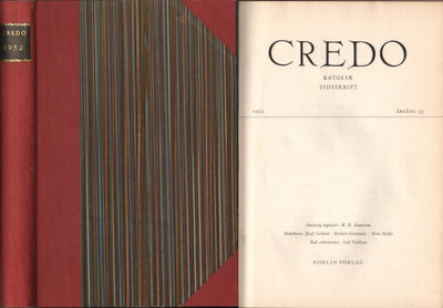 CREDO. Katolsk tidskrift 1952. Årgång 33.