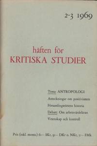 Häften för kritiska studier 2-3 1969.