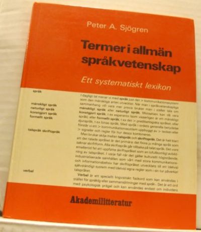 Termer i allmän språkvetenskap. Ett systematiskt…