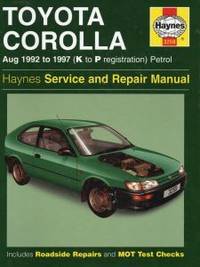 Toyota Corolla Aug 1992 to 1997. Sevice and Repair Manual