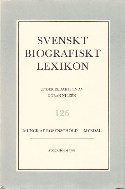 Svenskt Biografiskt Lexikon. Häfte 126 [=Band 26]…