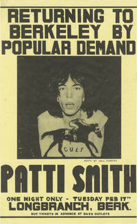 cover of Original poster for a 1976 performance by Patti Smith at Longbranch Saloon