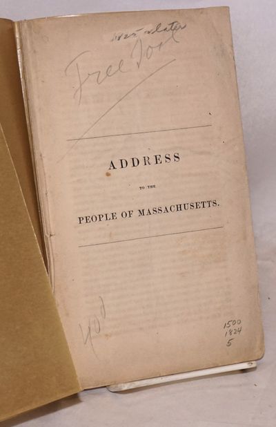 Address to the people of Massachusetts